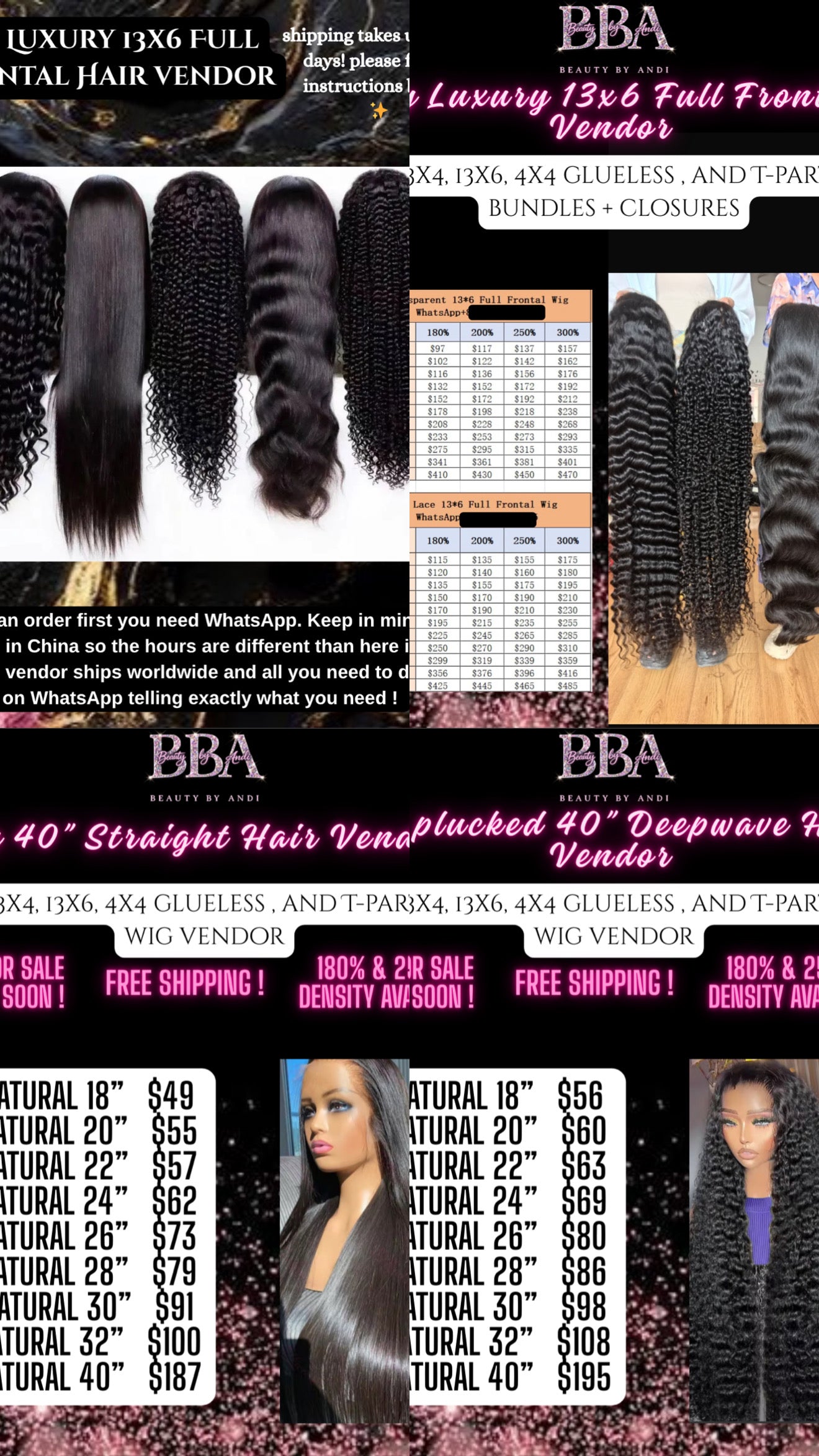 ULTIMATE HAIR VENDOR LIST