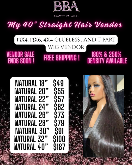 My 40" Straight Hair Vendor
